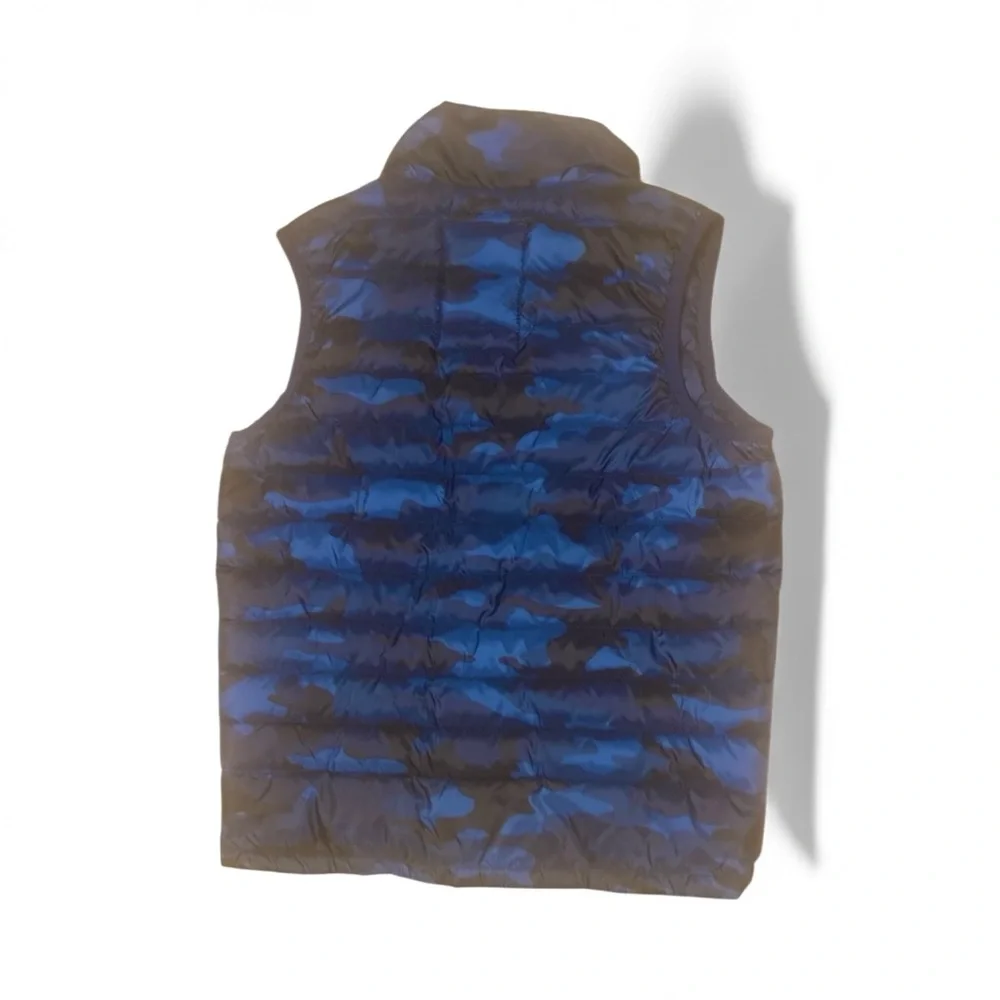 GAP Kids Blue and Black Camo Puffer Vest Size kids S